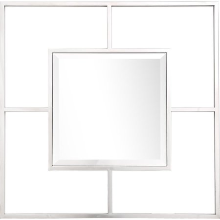LOVELYHOME 31.5 x 31.5 in. Lidy Wall Mirror, Stainless Steel Frame LO2545267